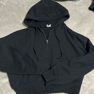 Black Zip-Up Hoodie